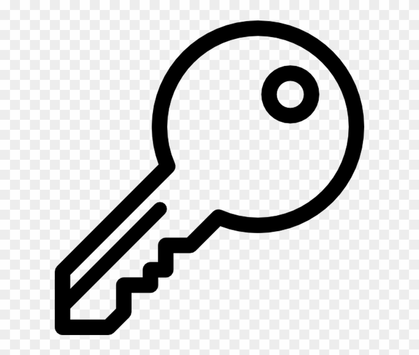 Key Free Vector Icon Designed By Freepik - Line Art Clipart