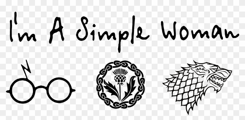 I'm A Simple Woman I Like Harry Potter And Lord Of - Shirt Clipart