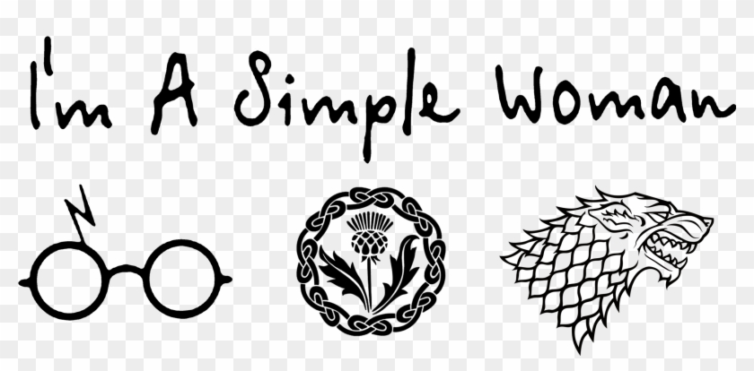 I'm A Simple Woman I Like Harry Potter And Lord Of - Shirt Clipart #5965413