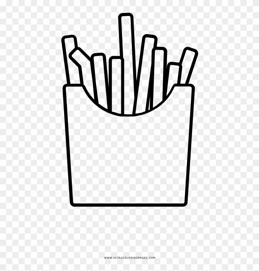 Dibujo De Papas Fritas Para Colorear - Papas Fritas Para Dibujar Clipart