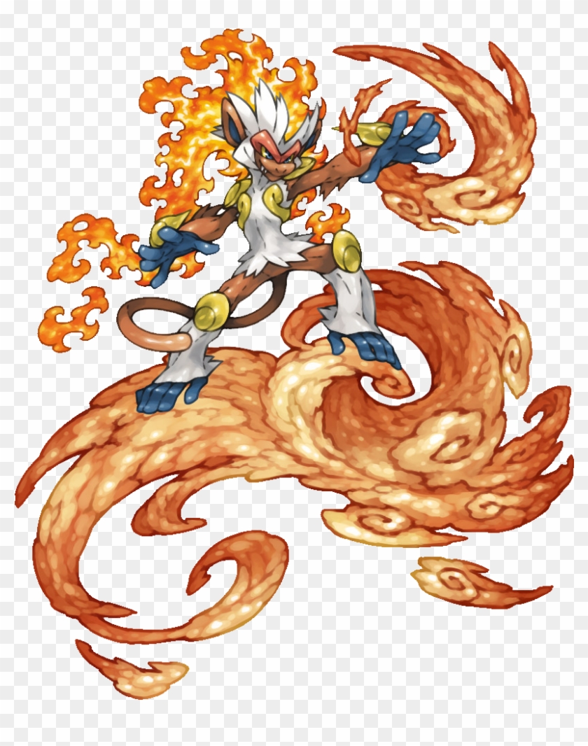392 - Infernape - ポケモン ゴウカザル メガ 進化 Clipart