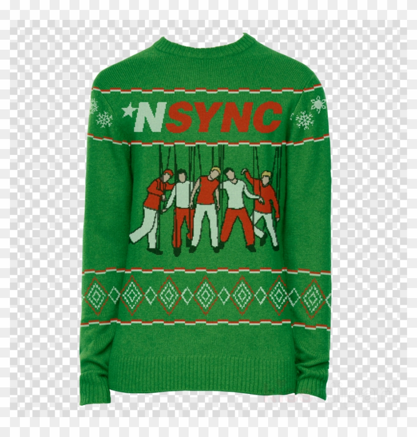 Nsync Christmas Sweater Clipart Nsync Christmas Jumper - Nsync Ugly Christmas Sweater - Png Download