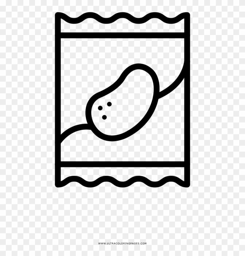 Dibujo De Papas Fritas Para Colorear - Sachet Icon Clipart