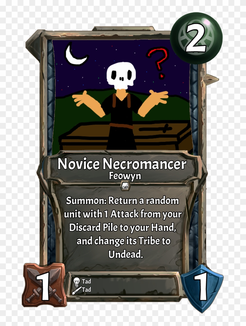 [card] Novice Necromancer - Cartoon Clipart #5967220