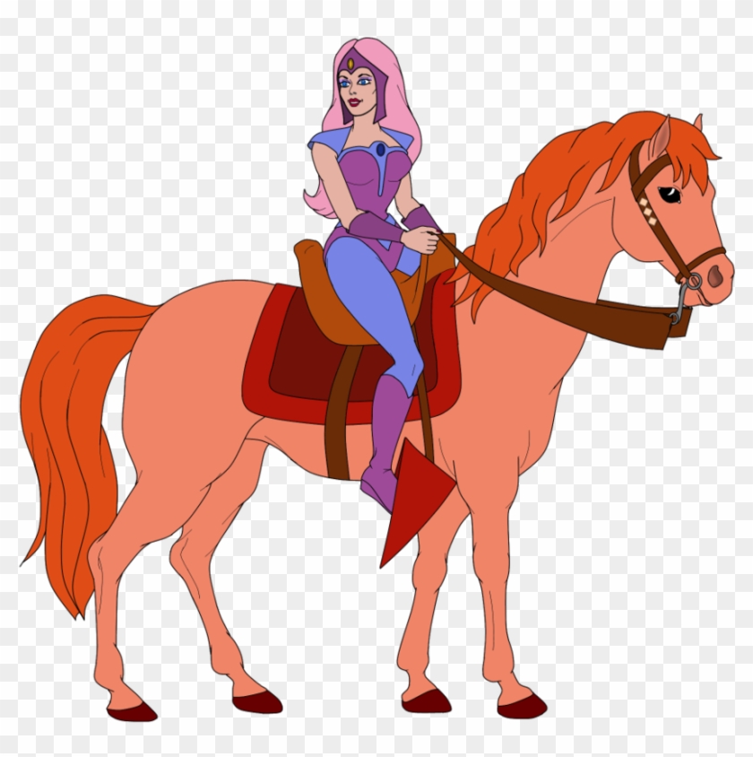 Glimmer On Horseback - She Ra Riding Horse Clipart