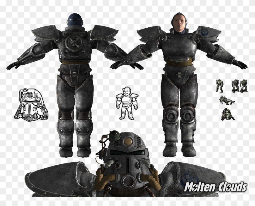 Power Armor - Black T 51b Power Armor Clipart
