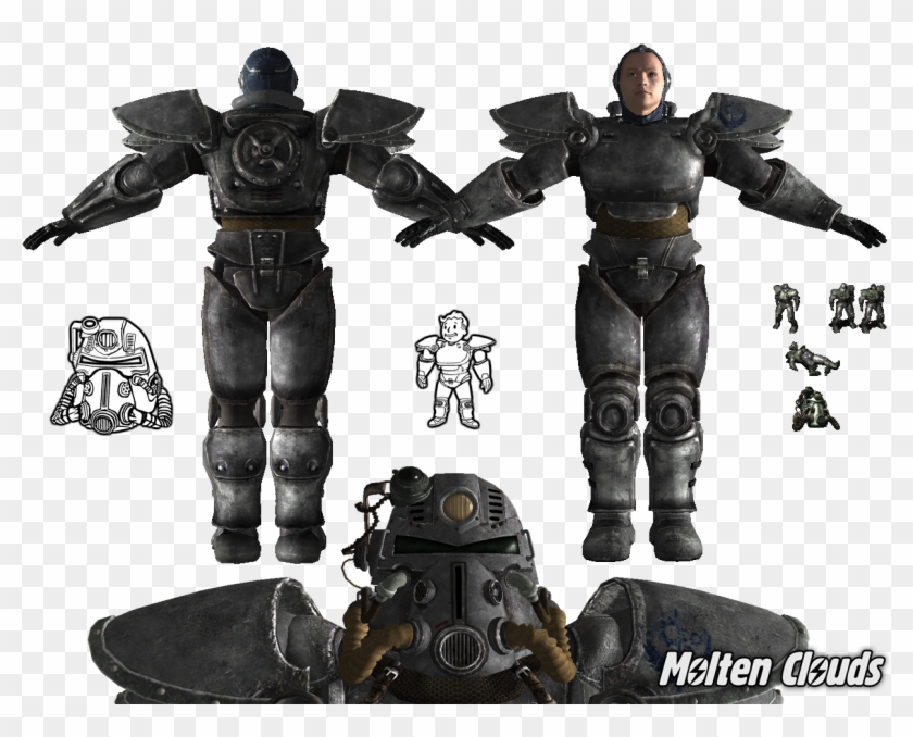 Power Armor - Black T 51b Power Armor Clipart #5967677