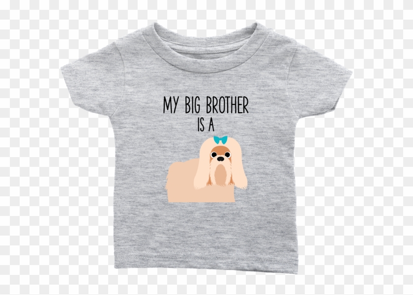 My Big Brother Is A Shih Tzu Baby T-shirt, Funny Dog - Baby Tshirt Cocker Spaniel Clipart