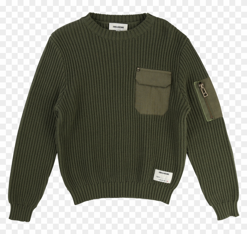 Zadig & Voltaire Kids Andie Army Jumper - Cardigan Clipart
