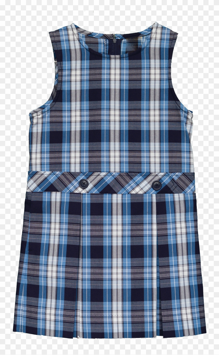 Drop Waist Jumper Style 194 Plaid - Plaid Clipart #5968386