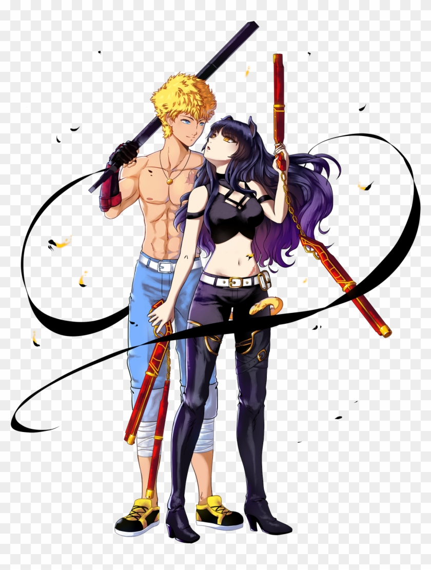 Blake Belladonna Cartoon Fictional Character - Sun X Blake Rwby Clipart