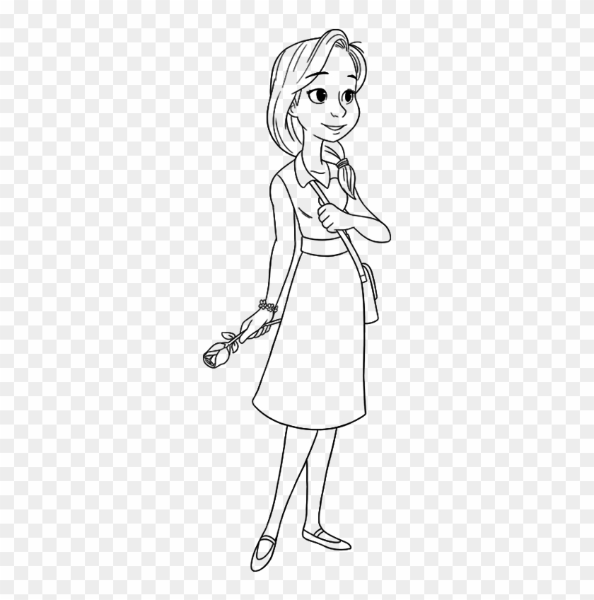 Prime Media Studios 2d Character Creation Lineart Laina - Line Art Clipart #5968542