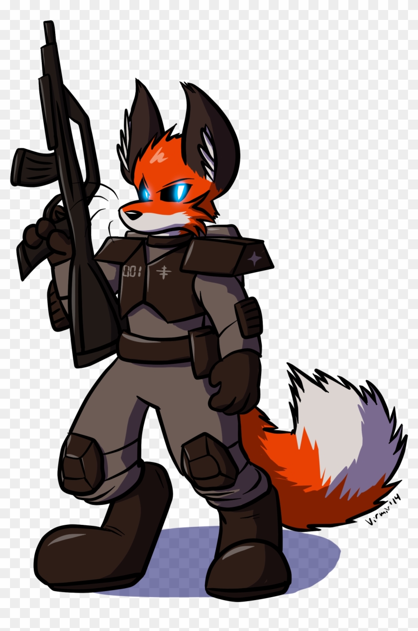 Space Marine Fox Android - Fox Android Clipart