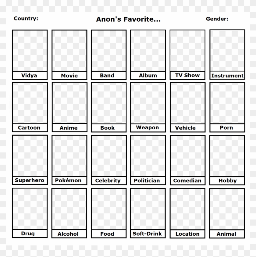 201kib, 1303x1247, Anons Favorite - Anons Favorite Thing Template Clipart #5969287