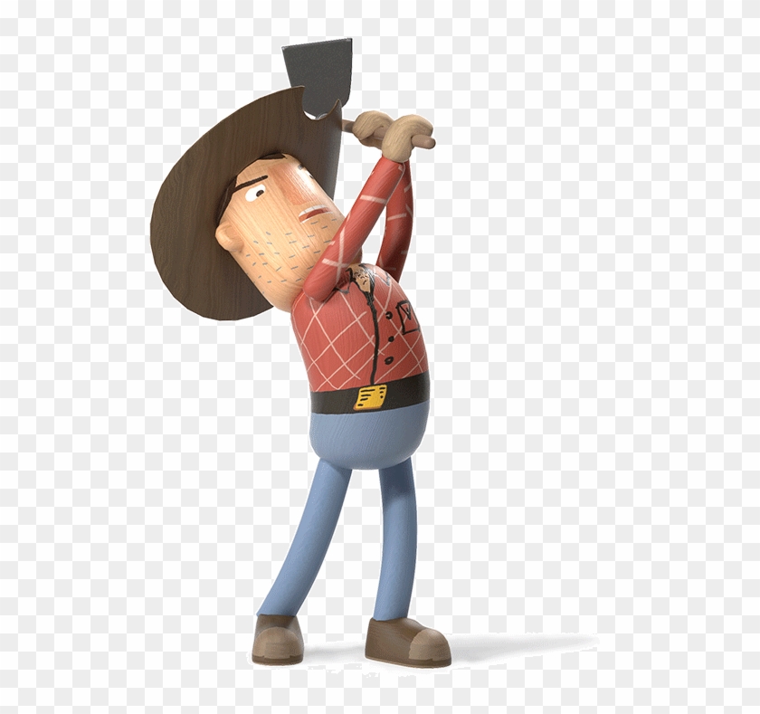 In Close, The Characters Faces Have A Nice Wooden Texture - Standing Clipart