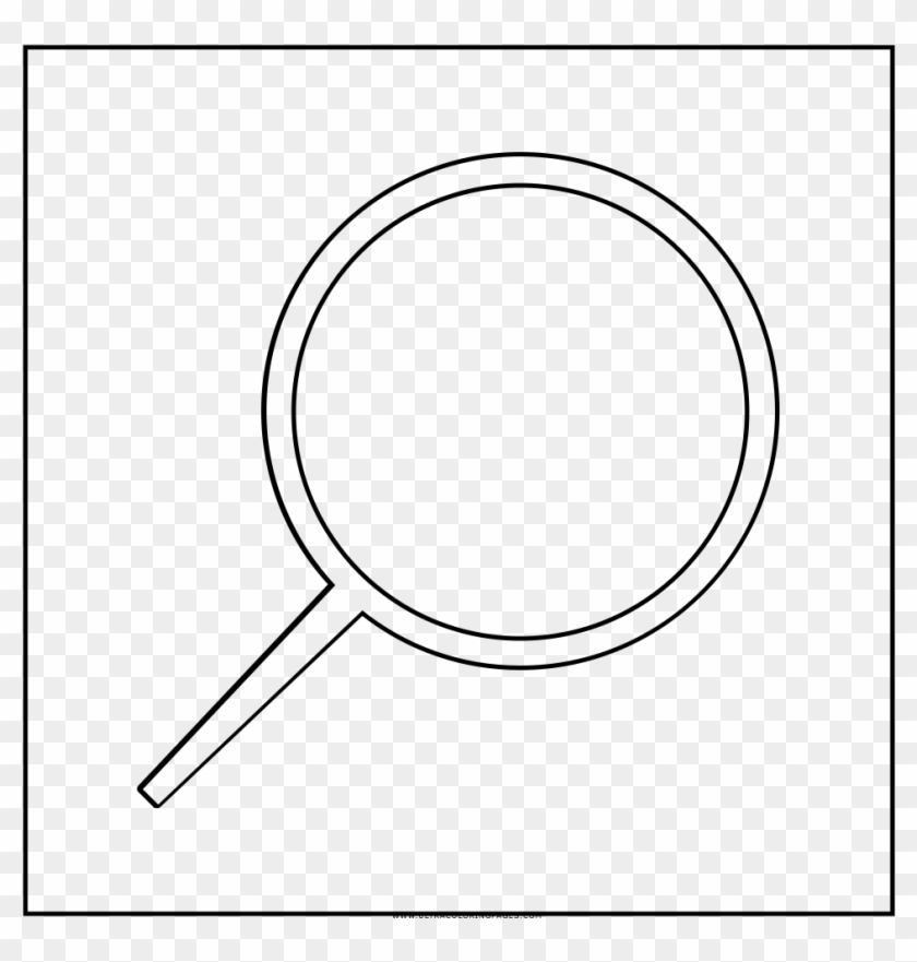 Search Button Coloring Page - Circle Clipart #5970881