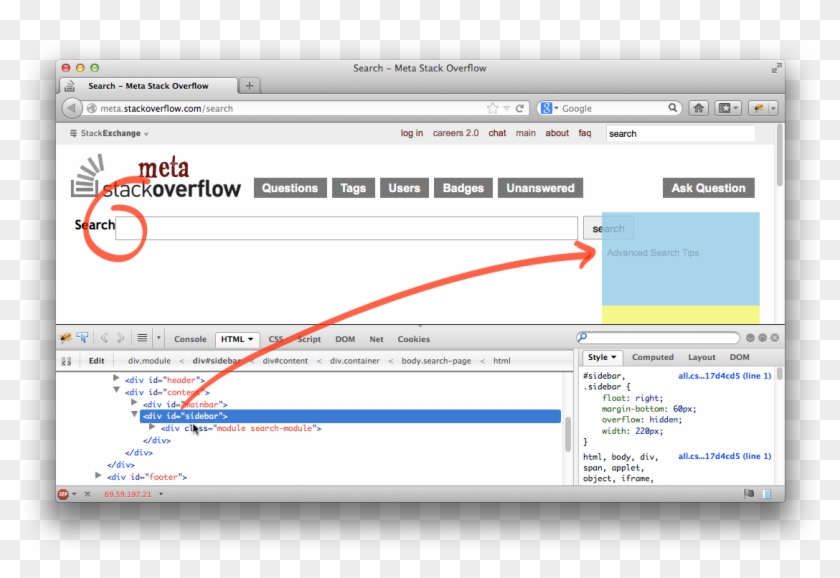 In Firefox <div Id="sidebar"> Is On Top Of The Button, - Stack Overflow Clipart #5971023