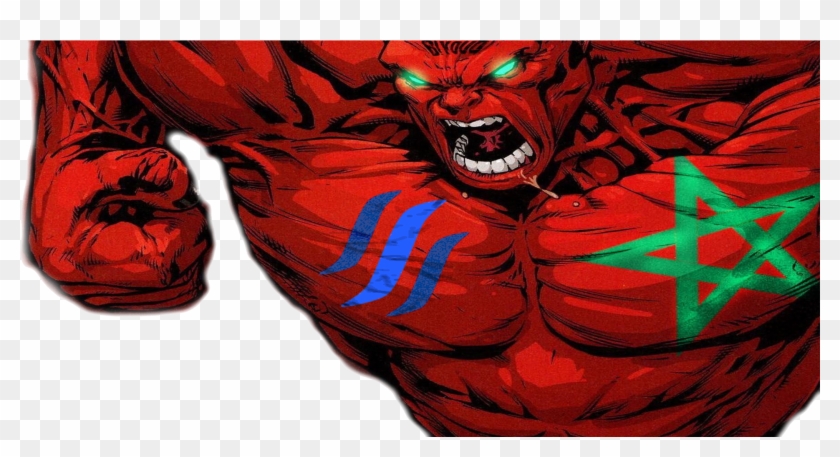 @steemorocco @hdmed Banner - Hulk Red Clipart #5971425