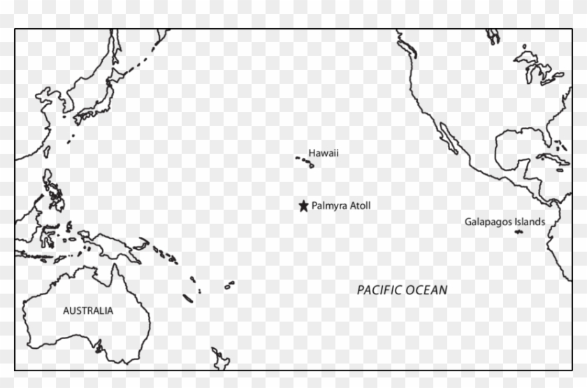Map Of Pacific Ocean Showing Location Of Palmyra Atoll - World Map Clipart