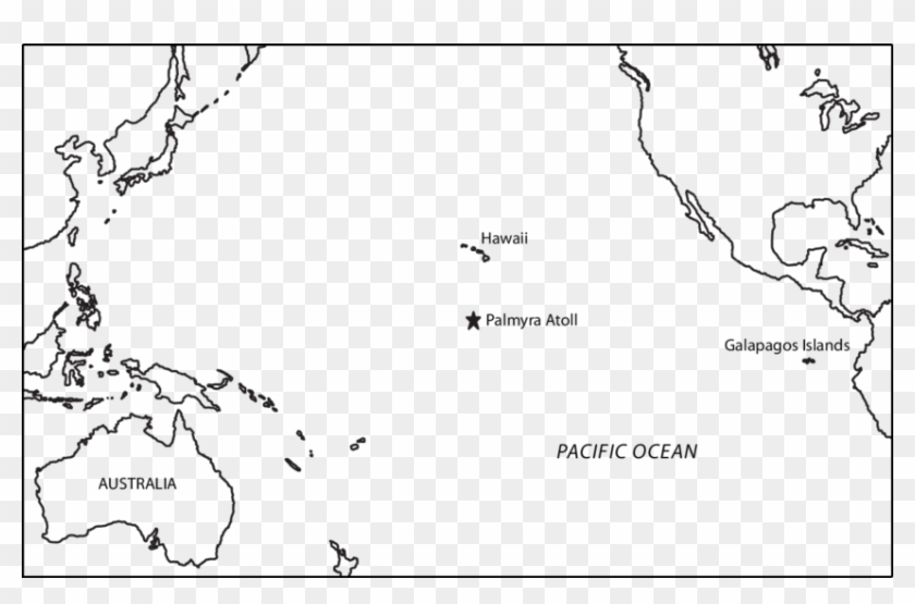 Map Of Pacific Ocean Showing Location Of Palmyra Atoll - World Map Clipart #5971426