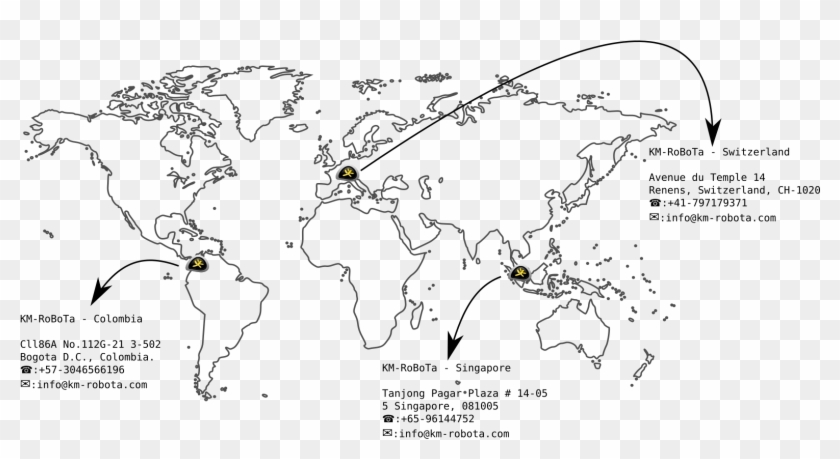 World Map Outline Dark Clipart #5971457