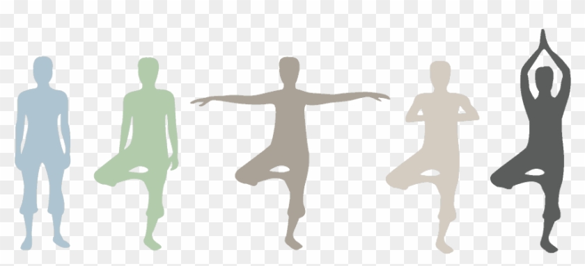 Tree Yoga Pose - Silhouette Clipart