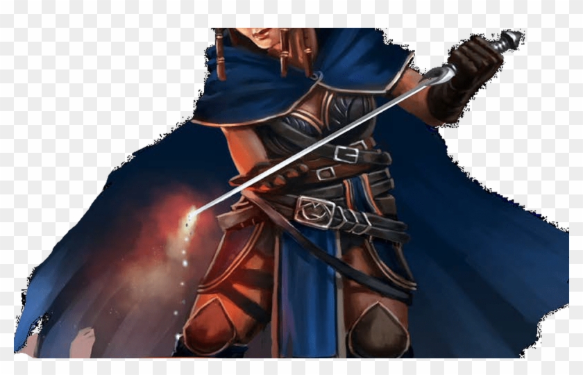 F Halfling Cleric Chain Mail Staff Cloak Traveler Rpg - Halfling Female Fighter Clipart