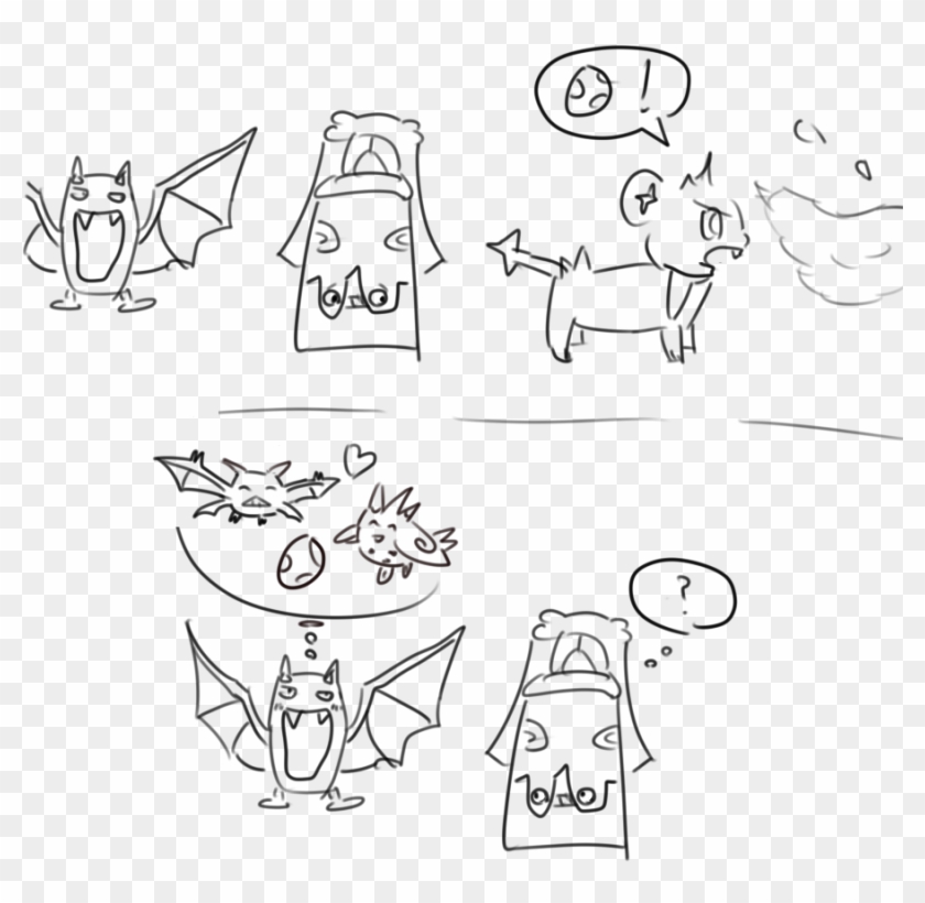 I Hope The Golbat Will Be Happybat - Line Art Clipart #5972922