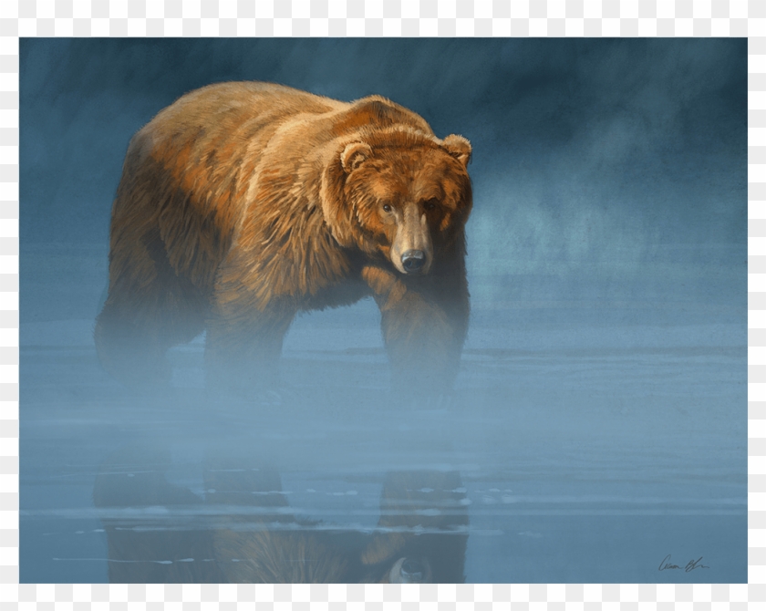 “grizzly Encounter” Poster - Aaron Blaise Bear Clipart