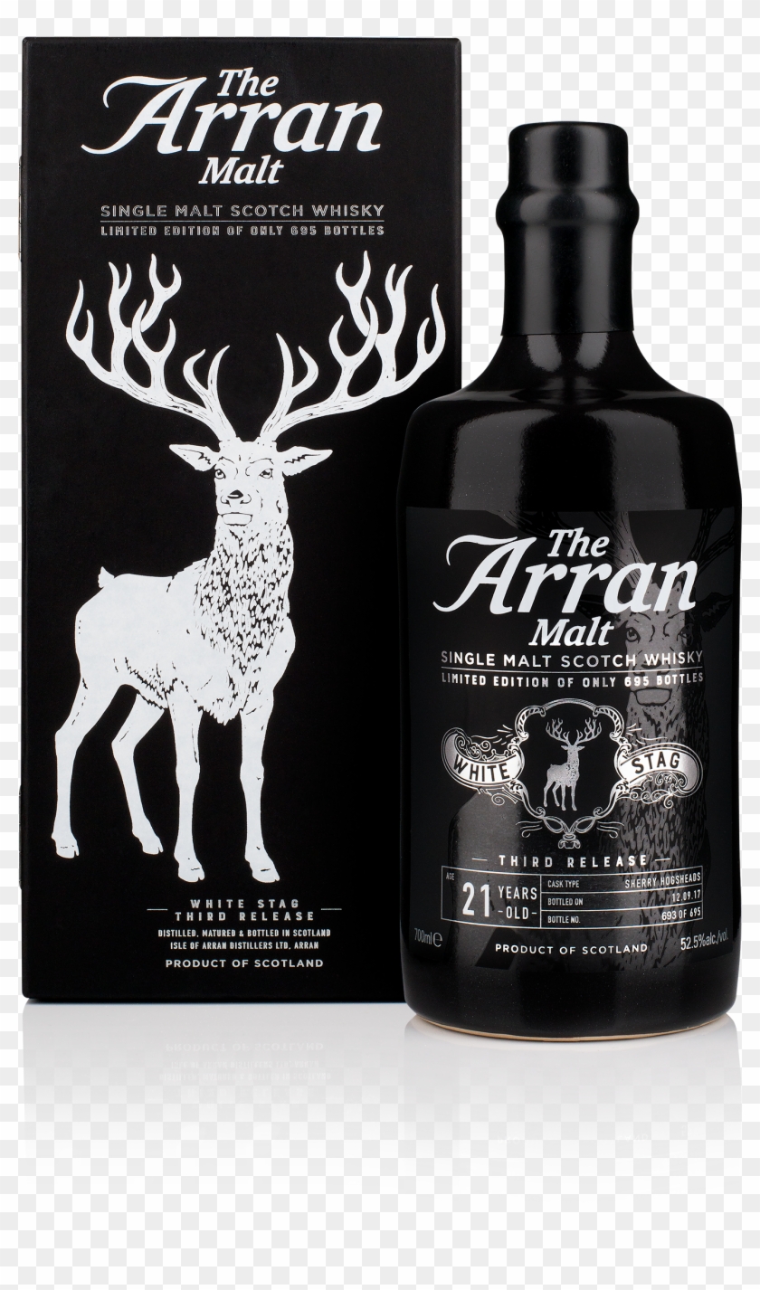 Arran White Stag Bottle And Box - Arran White Stag Fourth Release Clipart
