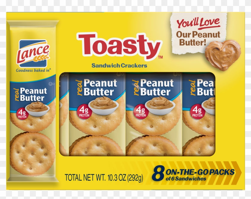 Lance Toasty Peanut Butter Sandwich Crackers, - Cream And Chives Crackers Clipart #5975502