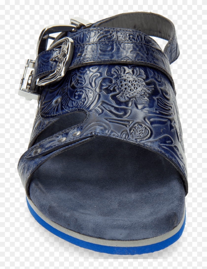 Mules Helen 2 Floral Print Moroccan Blue - Sandal Clipart #5976186