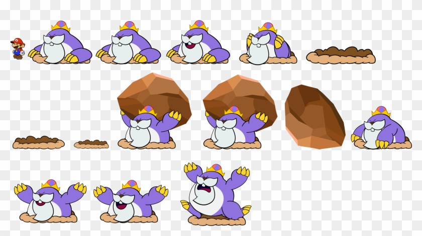 Click For Full Sized Image King Monty Mole - Paper Mario Monty Mole Clipart