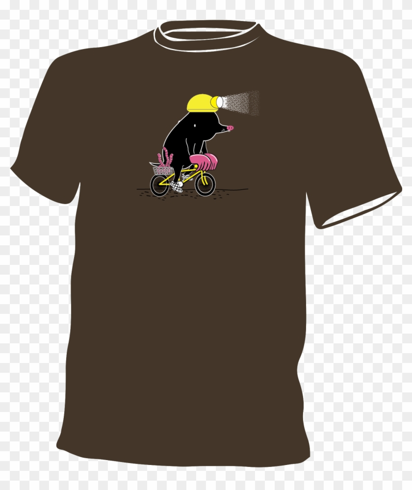 Mole On A Bike - Cartoon Clipart