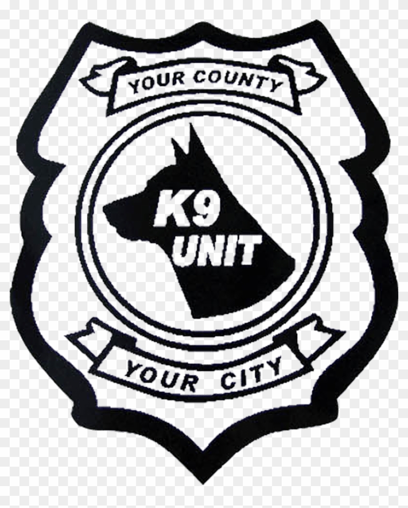 Clip Art Free Library Police Dog Coloring Pages Az - Police Dog Badge Clipart - Png Download