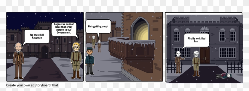 The Assassination Of Rasputin - Cartoon Clipart