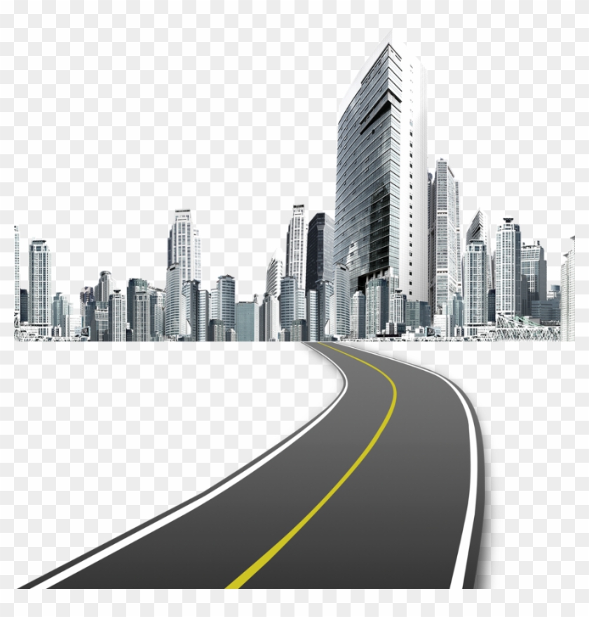 #city #street #path #urban #architecture #way #black - Calles Png Clipart #5978859