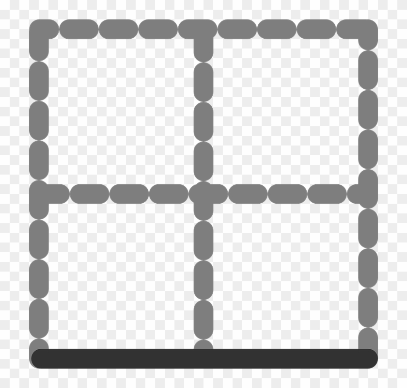 Table Digital Border Bottom Cell Dot Grey Black - Border Icons Clipart #5979332
