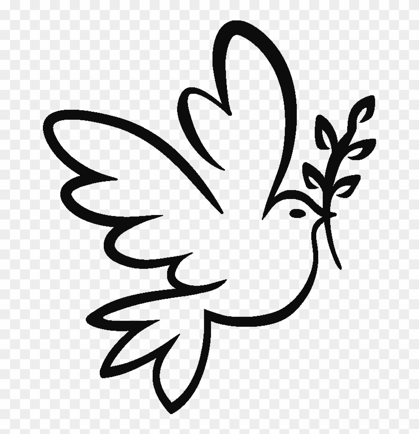 Sticker Colombe De La Paix Ambiance Sticker Dove Peace - Dessin D Une Colombe De La Paix Clipart #5979477