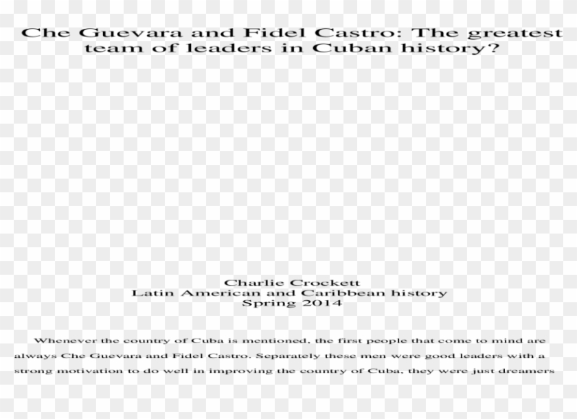 Che Guevara And Fidel Castro - Information Technology Clipart #5979603