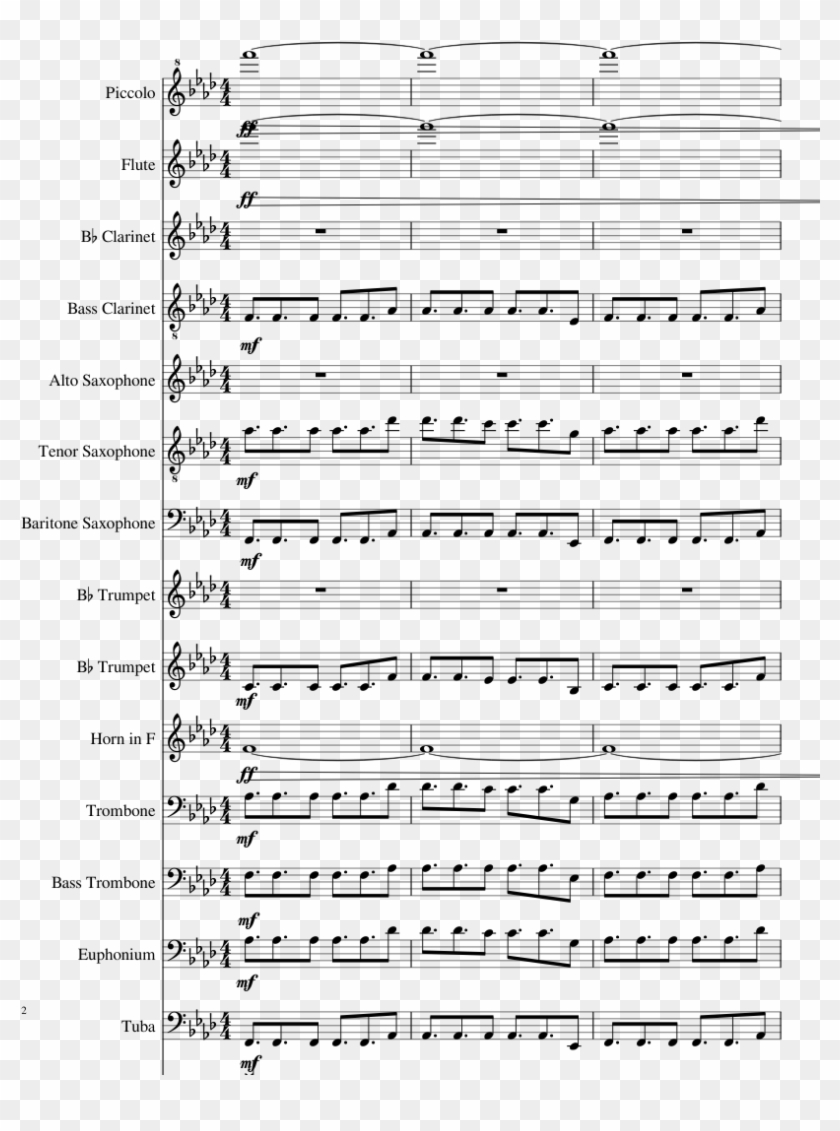Darude- Sandstorm Sheet Music Composed By Nick Manahan - Phineas And Ferb Theme Song Clarinet Clipart