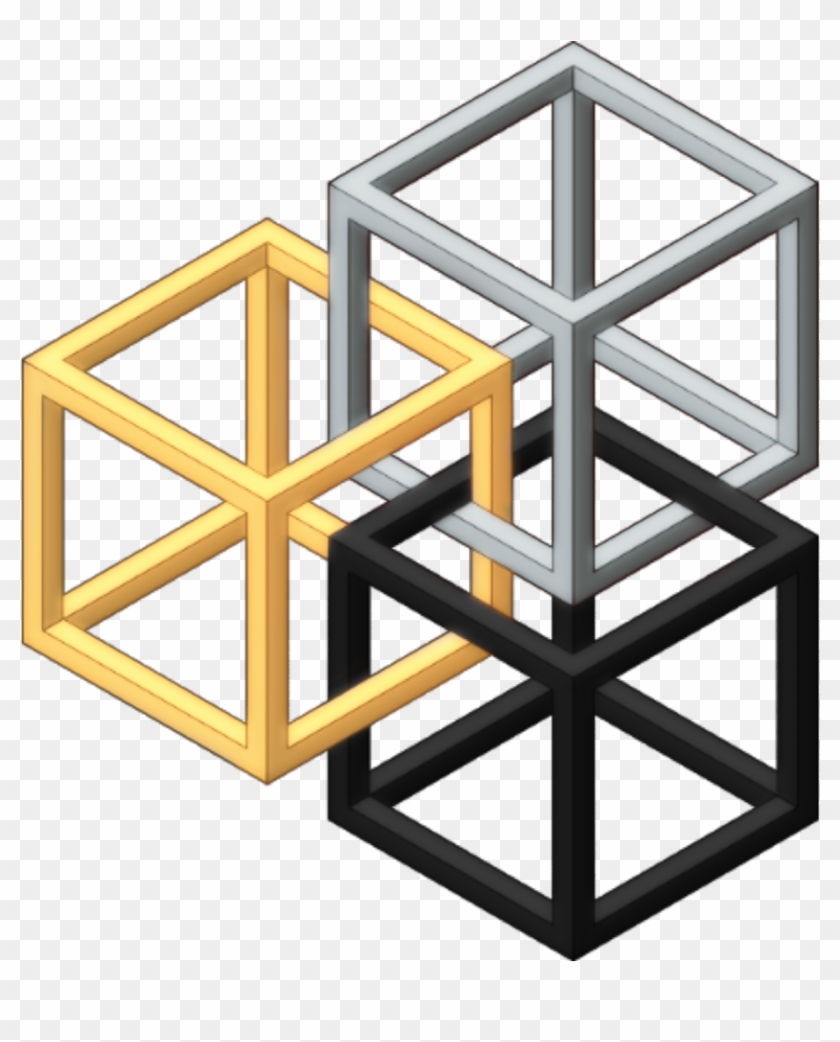 #geometrical #shapes #figuras #geométricas #cubos #cubes - Geometric Cube Png Clipart
