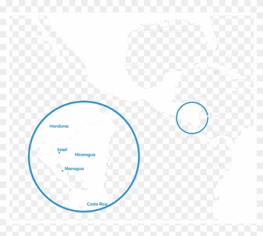 Los Angelitos - Satellite Map Of Central America Clipart