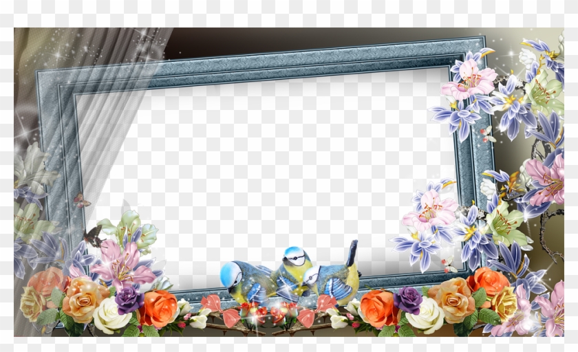 Bird, Moldura, Flores - Calendrier Fonds D Écran 2018 Clipart #5980661