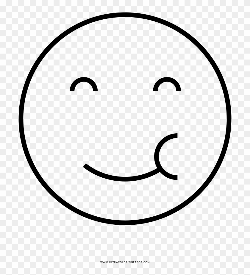 Sonrisa Página Para Colorear - Emoticon Occhiolino Da Colorare Clipart #5980827