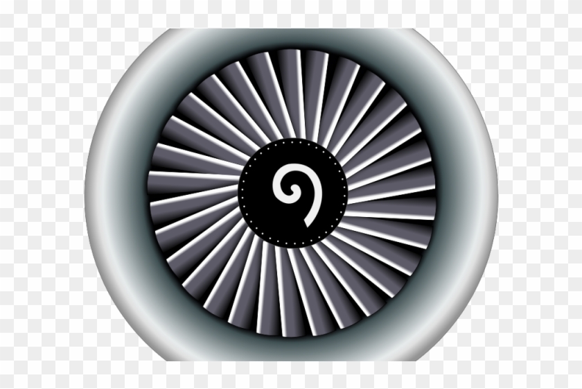 Airplane Clipart Turbine - Engine Airplane Clipart - Png Download #5980865