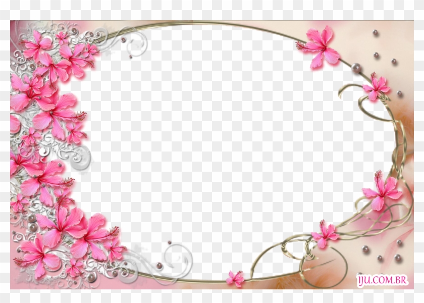 Molduras Para Fotos Flores - Frame For Adobe Photoshop Clipart