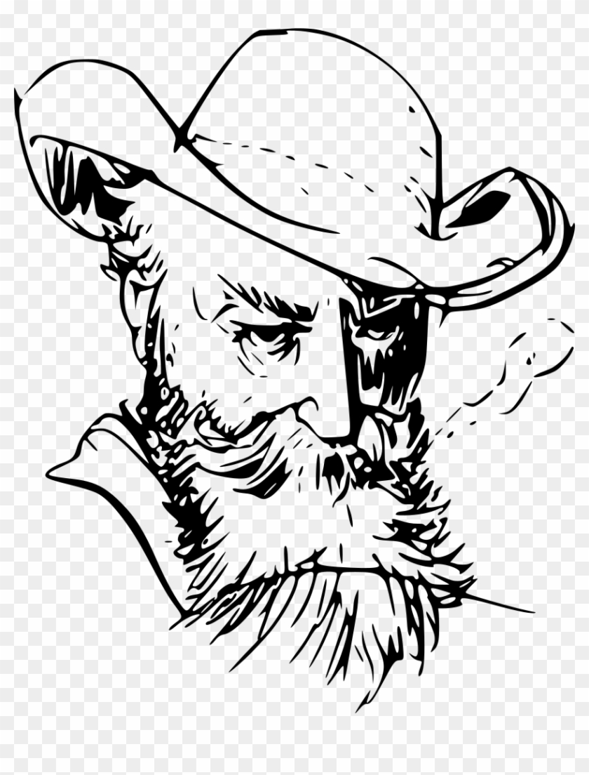 Download Png - Old Man Face Vector Clipart