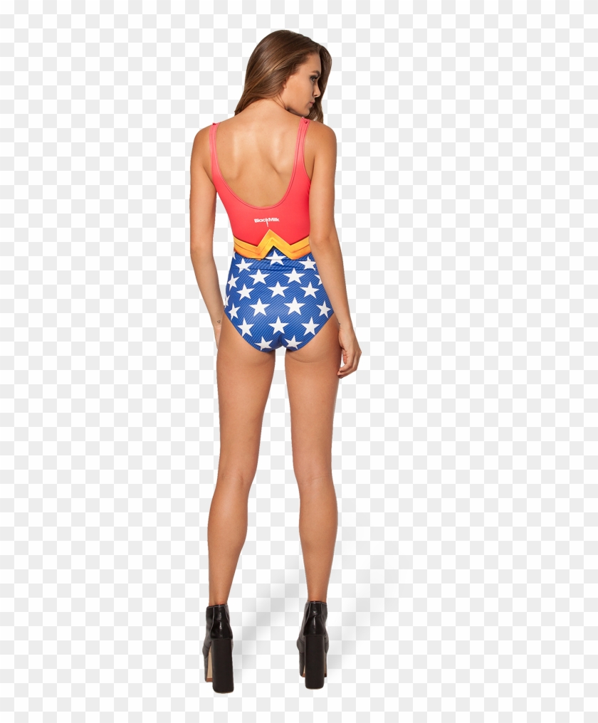Chica Bikini Espaldas - Captain America Bikini Clipart