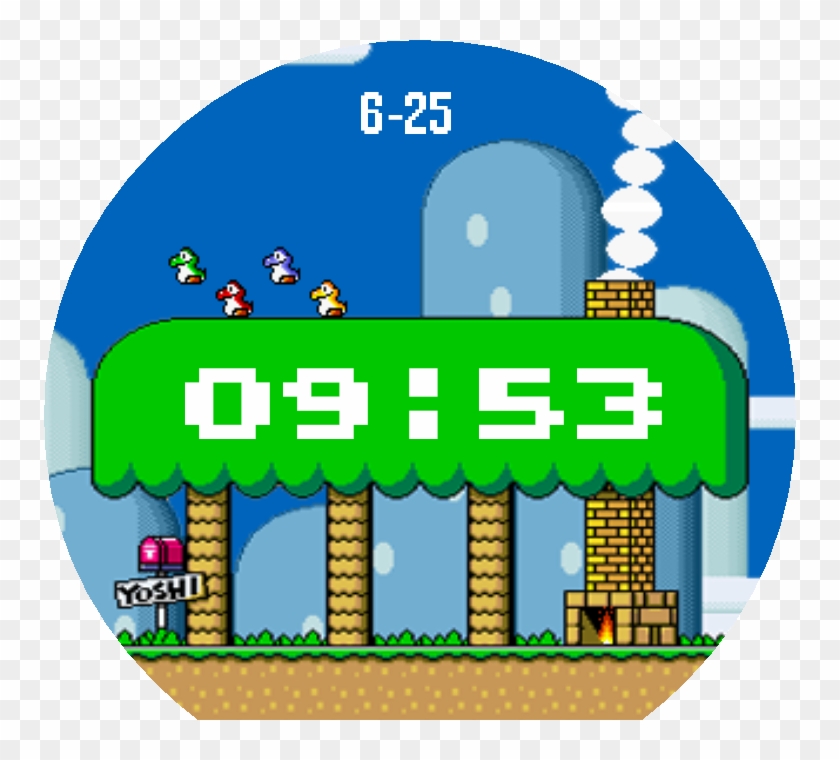 Yoshi's House Watch Face Preview Clipart #5982489